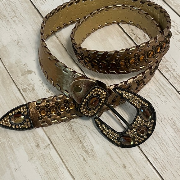 VINTAGE 💛Gold bling Women's Belt 👸 - Picture 7 of 9